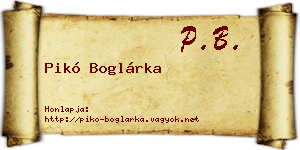 Pikó Boglárka névjegykártya
