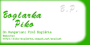 boglarka piko business card